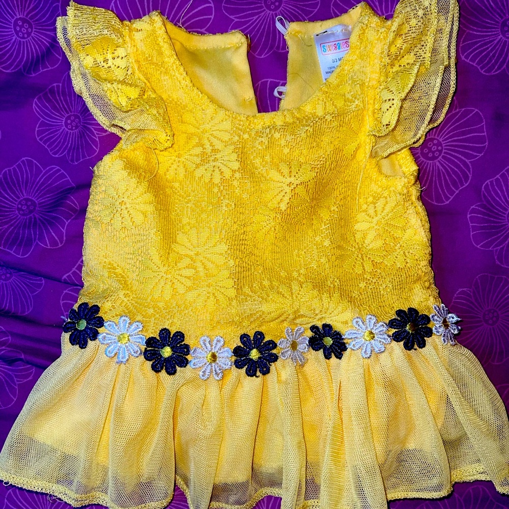 Sunflower baby dress